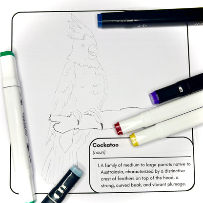 Amazing Birds of the World! - Digital Coloring Book